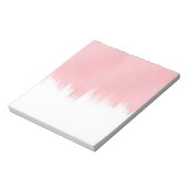 Moderne roze penseelstreken wit ontwerp notitieblok (Linkerzijde)