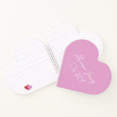 Moderne roze persoonlijke hartvorm notitieboek (Binnen)