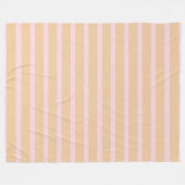 Moderne roze perziktaffy gestreepte fleece deken (Voorkant (Horizontaal))