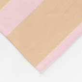 Moderne roze perziktaffy gestreepte fleece deken (Hoek)