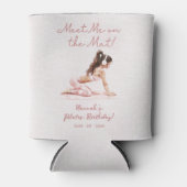 Moderne Roze Pilates Prinses Verjaardagsfeest Blikjeskoeler (Voorkant)