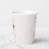 Moderne Roze Pilates Prinses Verjaardagsfeest Papieren Bekers (Links)