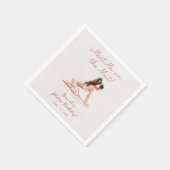 Moderne Roze Pilates Prinses Verjaardagsfeest Servet (Hoek)