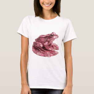 Moderne Roze PINK FROG Design T-shirt