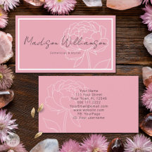 Moderne Roze Pioen Bloemige Spa Stylist Therapeut