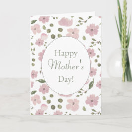 Moderne roze pioenen Happy Moederdag! Kaart