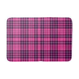 Moderne Roze Plaid Tartan Patroon Badmat