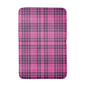 Moderne Roze Plaid Tartan Patroon Badmat (Voorkant Verticaal)