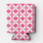 Moderne Roze Polka Dots Schattige & Stijlvol Patro Blikjeskoeler (Achterkant)