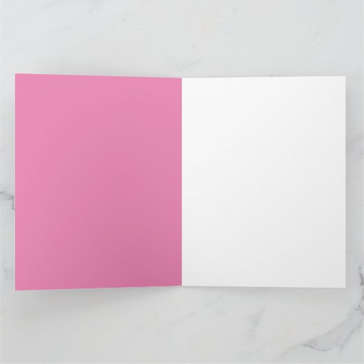 Moderne roze pop Hartelijk dank Bedankkaart (Binnen)