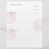 Moderne roze preek notities briefhoofd (Voorkant)