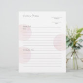 Moderne roze preek notities briefhoofd (Staand voorkant)