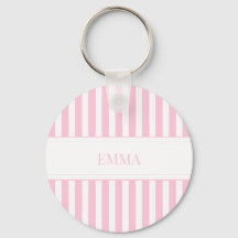 Moderne Roze Preppy Gestreepte Cute Eenvoudige Aan