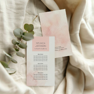 Moderne Roze Prijs- of Dienstverlening Rack Card Visitekaartje