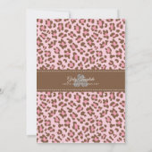 Moderne roze proefkoninklijk meisje kaart (Achterkant)