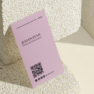 Moderne Roze Professionele QR-code LinkedIn Visitekaartje