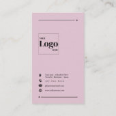 Moderne Roze Professionele QR-code LinkedIn Visitekaartje (Achterkant)