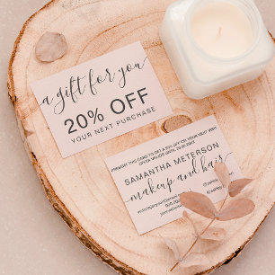 Moderne roze professionele typografie kortingskaartje