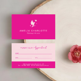 Moderne Roze Professionele Visagisten Afsprakenkaartje
