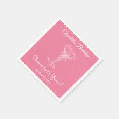 Moderne Roze Proost op 30 Jaar Verjaardag Servette Servet (Hoek)