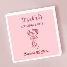 Moderne Roze Proost op 30 Jaar Verjaardag Servette