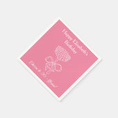 Moderne Roze Proost op 30 Jaar Verjaardag Servette Servet (Hoek)