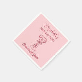 Moderne Roze Proost op 30 Jaar Verjaardag Servette Servet (Hoek)