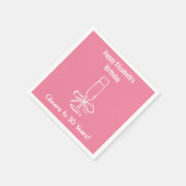 Moderne Roze Proost op 30 Jaar Verjaardag Servette Servet (Hoek)