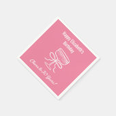 Moderne Roze Proost op 30 Jaar Verjaardag Servette Servet (Hoek)