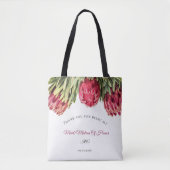Moderne roze proteaseroes , een bruid van eerlijkh tote bag (Voorkant)