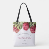 Moderne roze proteaseroes , een bruid van eerlijkh tote bag (Achterkant)