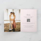 Moderne roze QR-code eenvoudige trouw (Binnen)