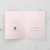 Moderne Roze QR Code Elegante bruiloft (Binnen)