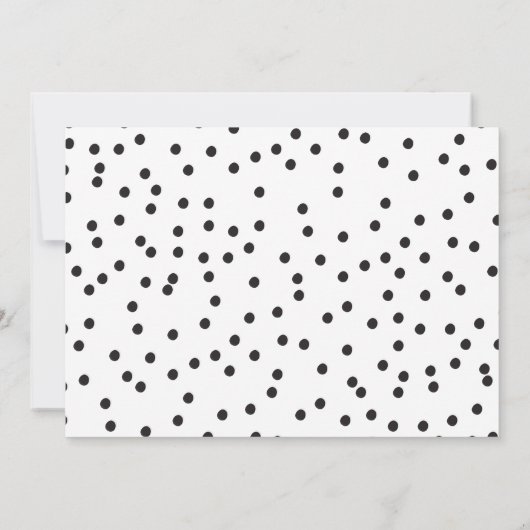 Moderne Roze Rand Stip Plat Bedankkaart (Achterkant)