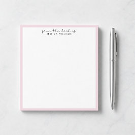 moderne, roze rand van het bureau van notitieblok