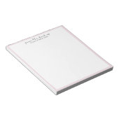 moderne, roze rand van het bureau van notitieblok (Schuin)