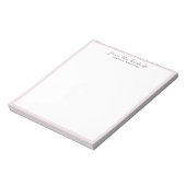 moderne, roze rand van het bureau van notitieblok (Linkerzijde)