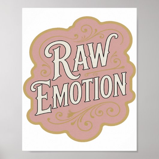 Moderne Roze RAW EMOTIE Print (Voorkant)