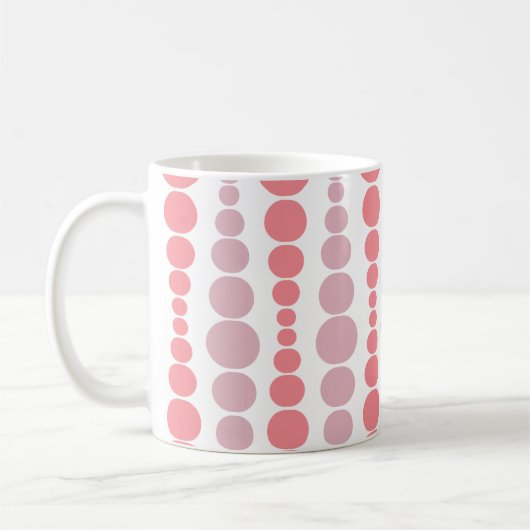Moderne roze rechthoeken koffiemok (Links)