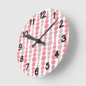 Moderne roze rechthoeken ronde klok (Hoek)