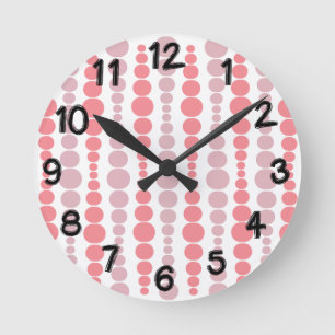 Moderne roze rechthoeken ronde klok