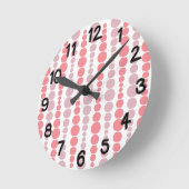 Moderne roze rechthoekige  ronde klok (Hoek)