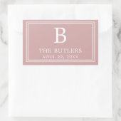 Moderne roze rechthoekige sticker (Tas)