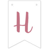 Moderne roze regenboeg Happy Birthday Vlaggetjes (Tweede vlag)