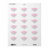 Moderne roze regenboog adres etiket (Full Sheet)