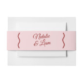 Moderne Roze Retro Funky Bold Unieke Bruiloft Uitnodigingen Wikkel (Voorkant Voorbeeld)