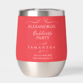 Moderne Roze Rode Bachelorette Party Favoriet (Achterkant)