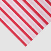 Moderne Roze Rode Gestreepte Kerstmis Tissuepapier (Detail)