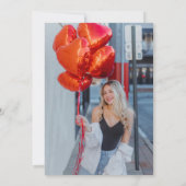 Moderne Roze Rode Golfkromme 27e Verjaardagsfeest Kaart (Achterkant)