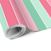 Moderne roze rode mint groene elegante kleurrijke  cadeaupapier (Rol Hoek)